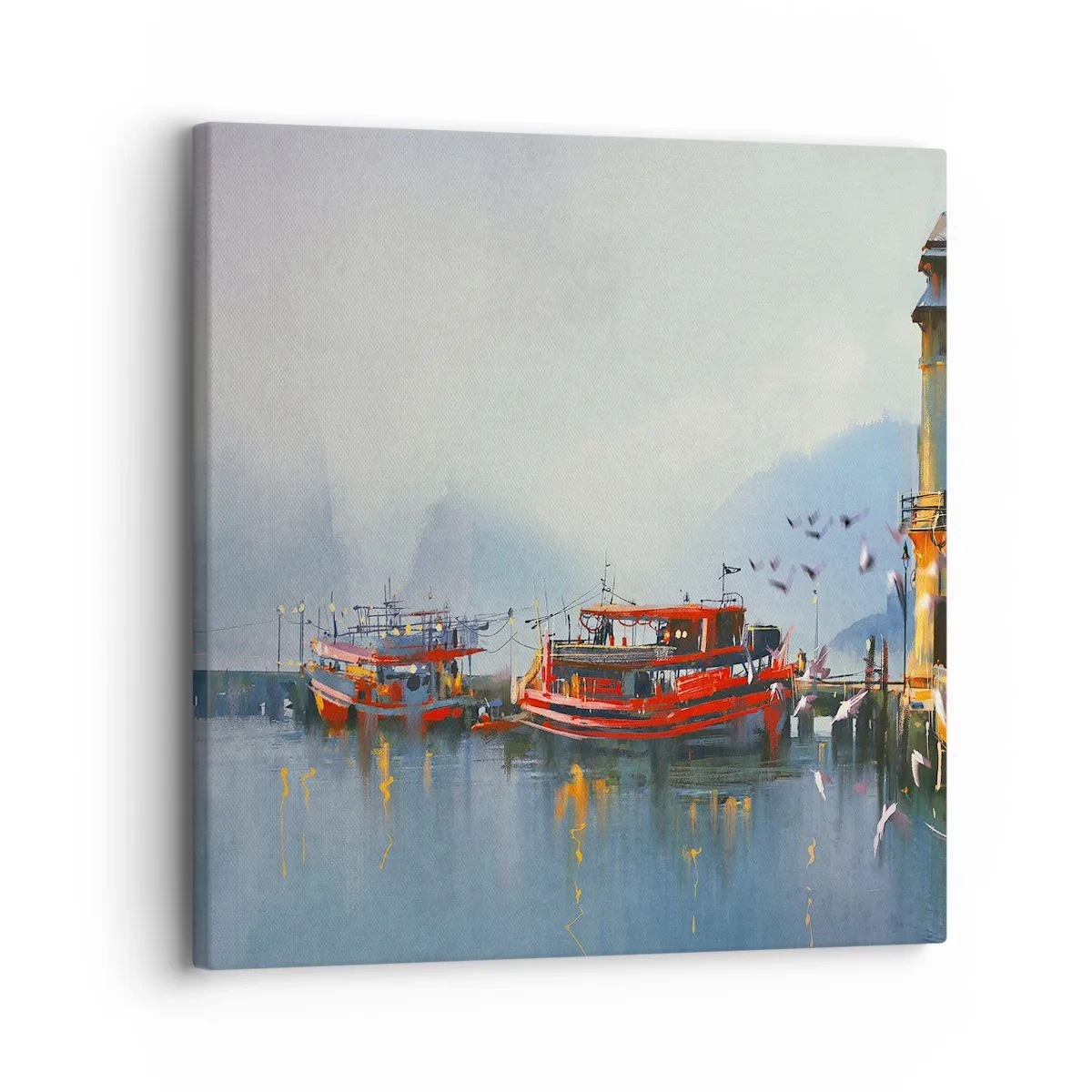 Schilderen op canvas - Aan het einde van de wereld - 30x30 cm