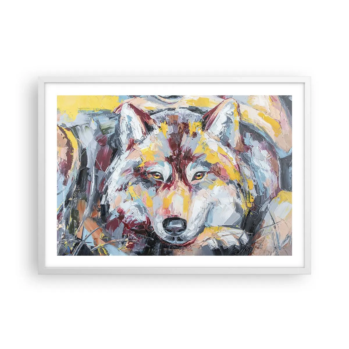 Poster in een witte lijst - Gemoedsrust onder dierbaren - 70x50 cm