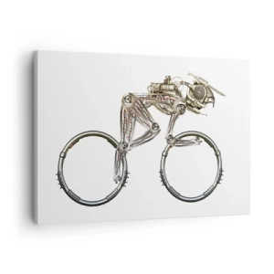 Schilderen op canvas - Een mechanische fiets met een futuristisch design - 70x50cm - Een prachtige machine - Moderne wanddecoratie voor woonkamer en slaapkamer ARTTOR