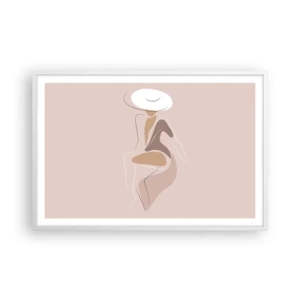 Poster in een witte lijst - Een dame zijn - 91x61 cm