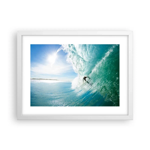 Poster in een witte lijst - Altijd op de golf - 40x30 cm
