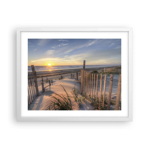 Poster in een witte lijst - Glans en schaduw van de wind - 50x40 cm