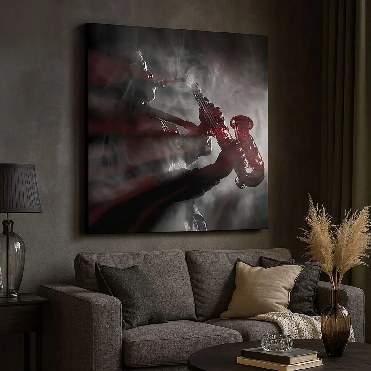 Schilderen op canvas - In de dampen van jazz - 30x30 cm