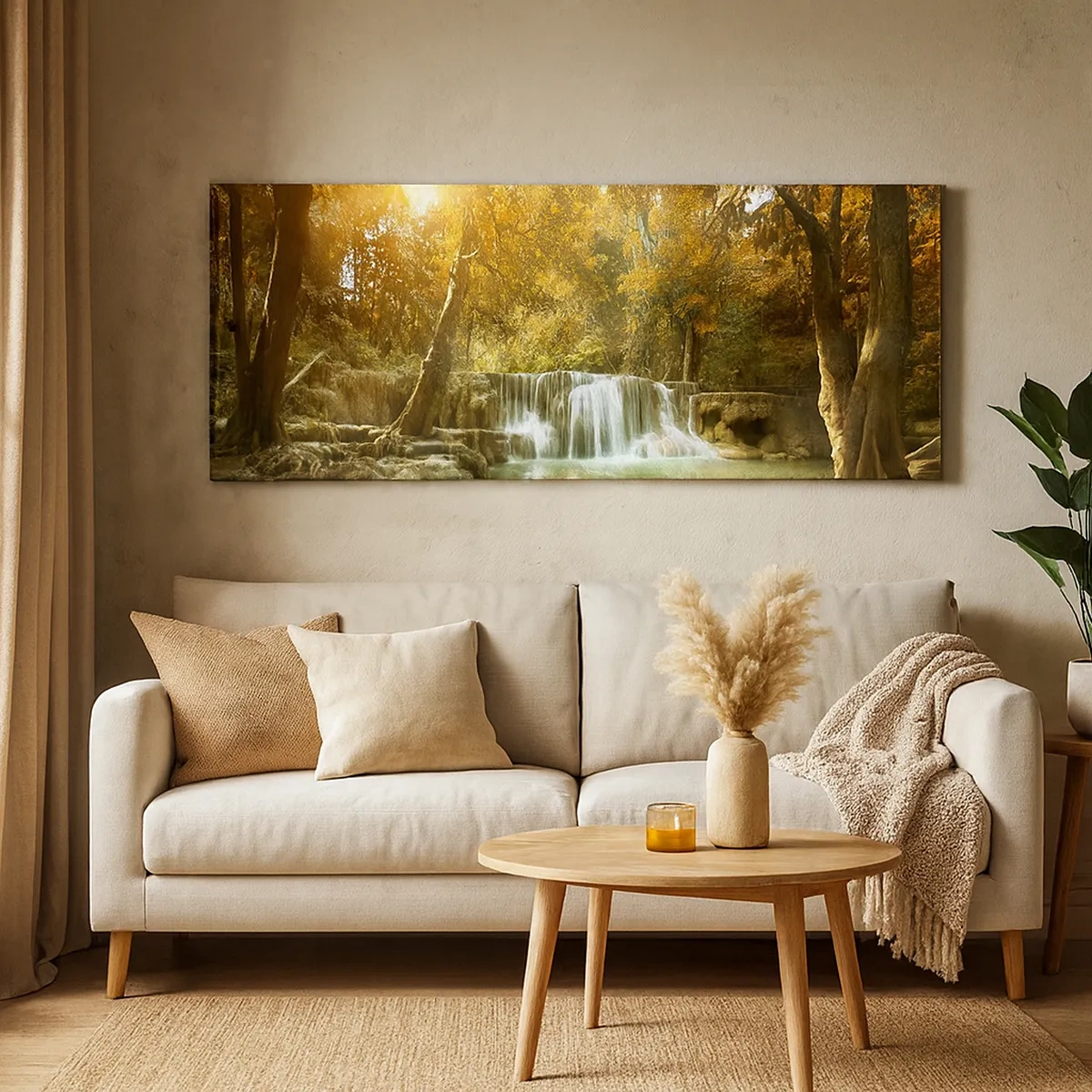 Schilderen op canvas - Park cascade - 30x30 cm