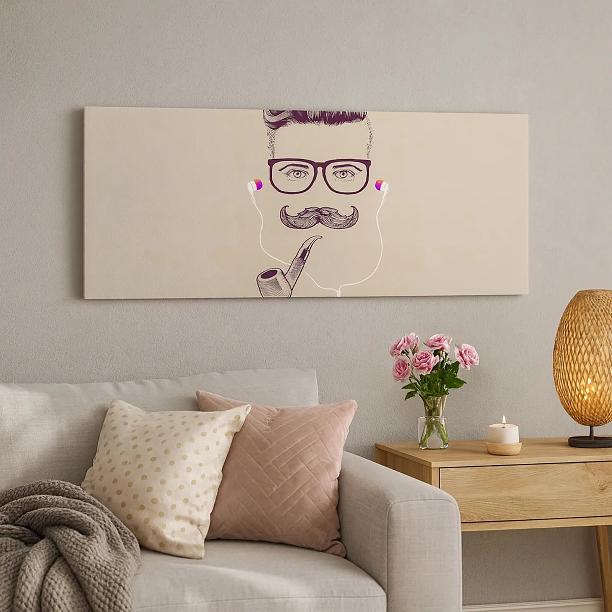 Schilderen op canvas - Een echte man? - 30x30 cm