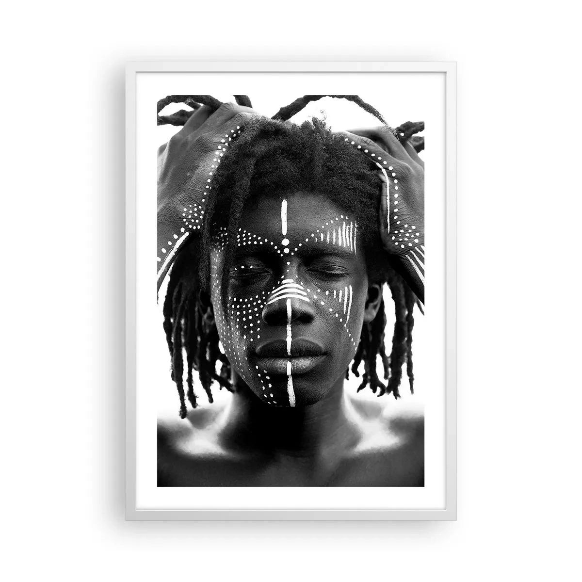 Poster in een witte lijst - Waar ben je? - 50x70 cm
