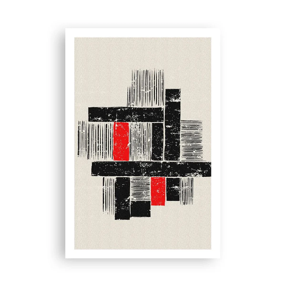 Poster - Rood en zwart - 61x91 cm