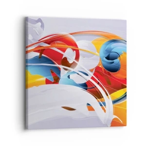 Schilderen op canvas - De dans van de elementen - 30x30 cm