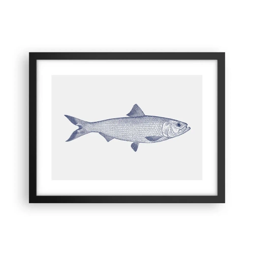 Poster in een zwarte lijst - Groeten uit de noordelijke zeeën - 40x30 cm