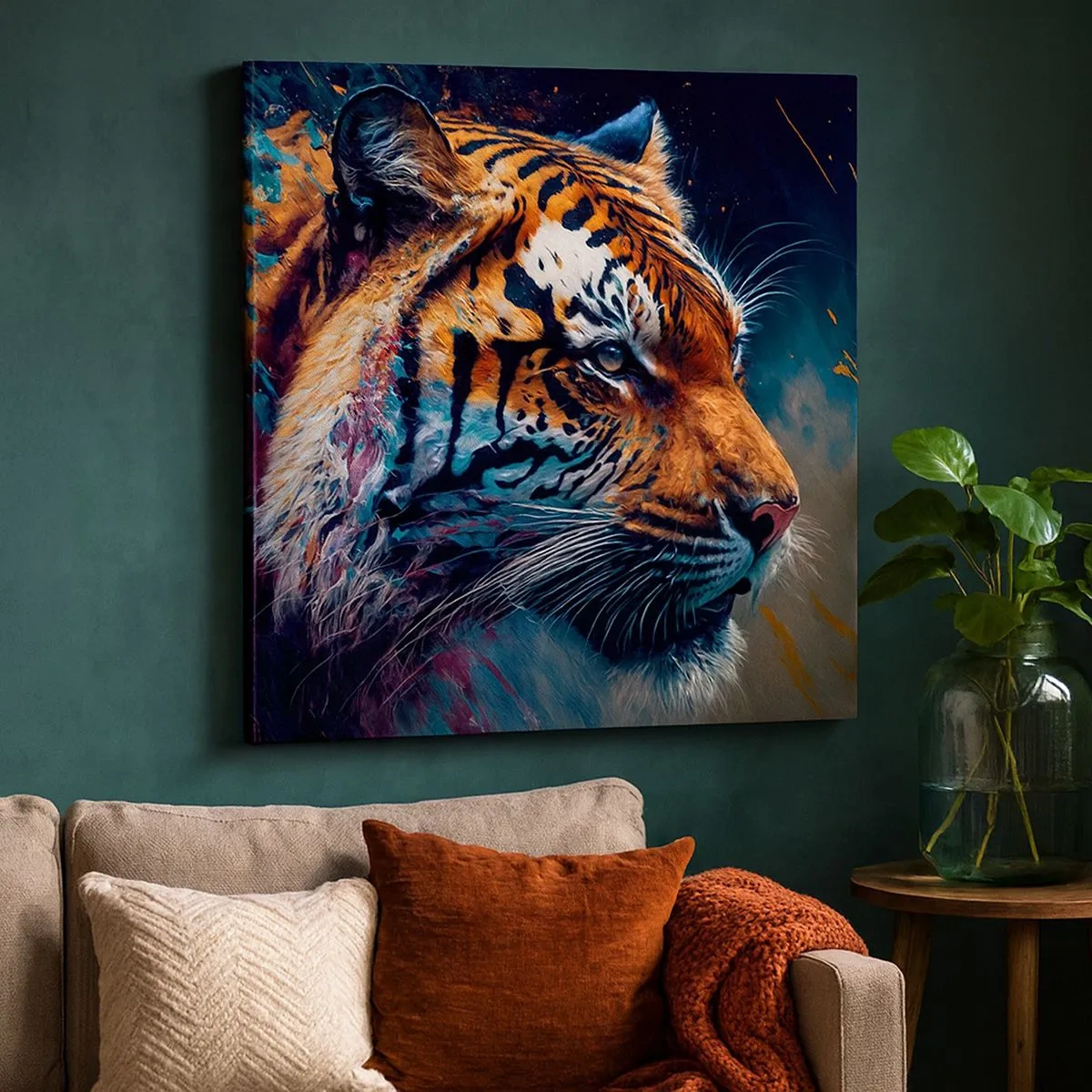 Schilderen op canvas - Wilde schoonheid - 30x30 cm