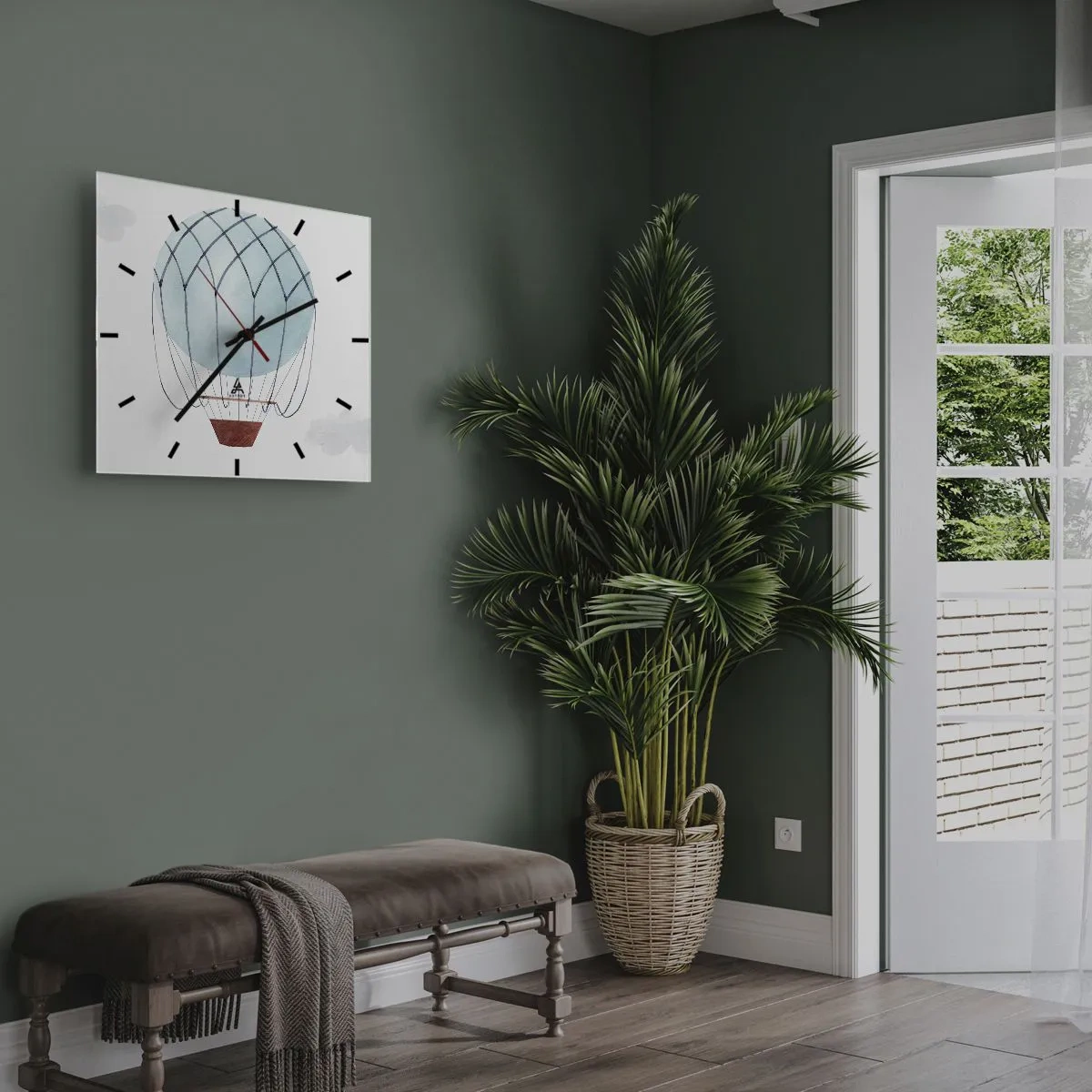 Wandklok - Klok - Hekemaal in de wolken - 30x30 cm