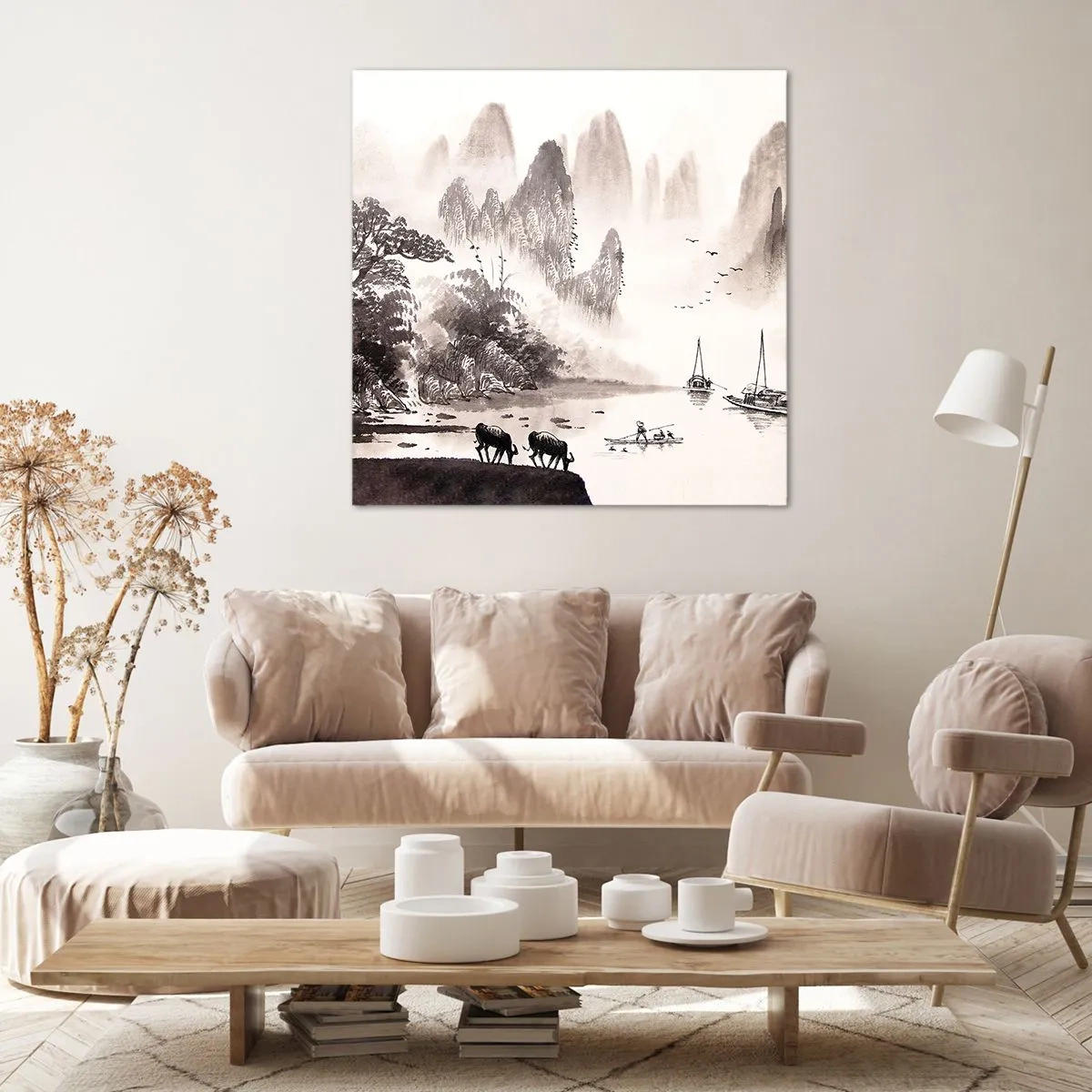 Schilderen op canvas - Het exotische alledaagse leven van het Oosten - 50x50 cm