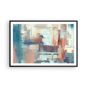 Poster in een zwarte lijst - Het licht bereiken - 91x61 cm