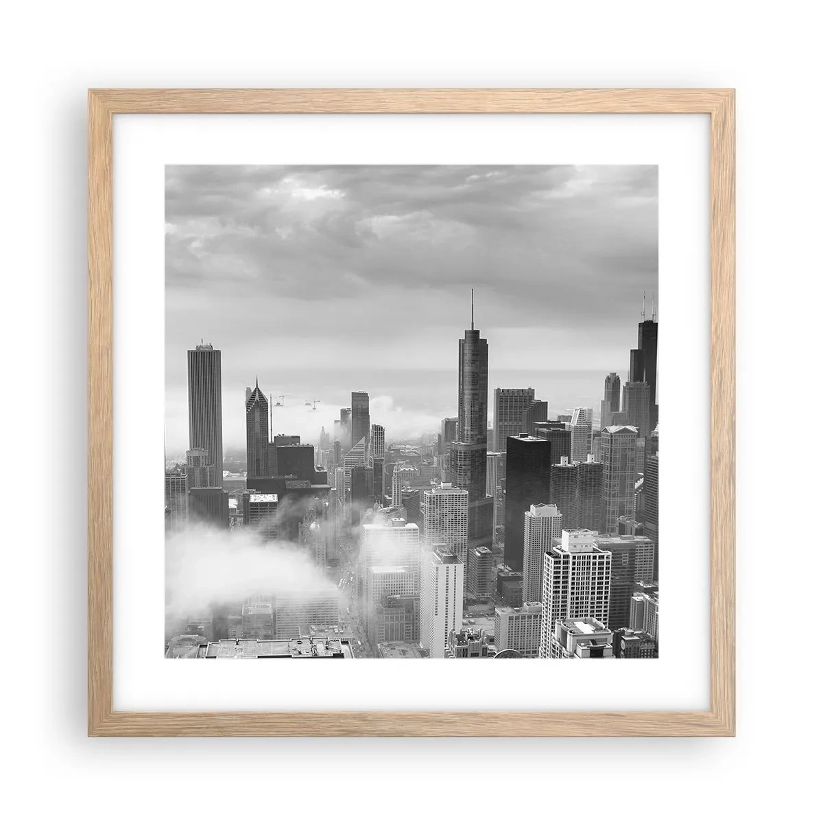 Een poster in een licht eiken lijst - Amerikaans landschap - 40x40 cm