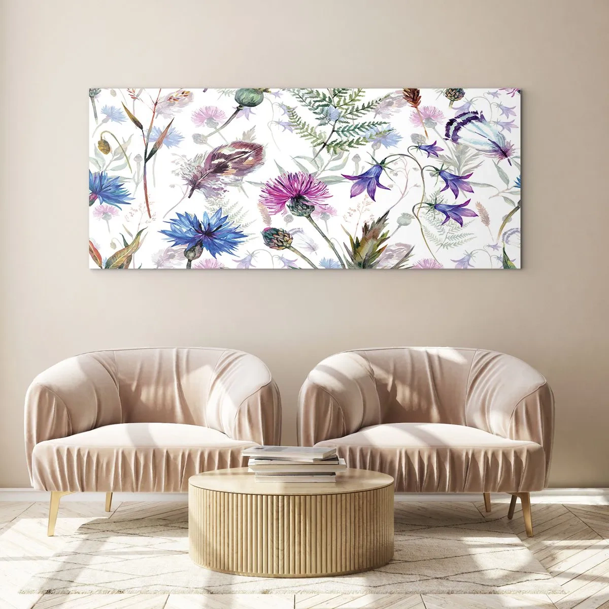 Schilderen op glas - Pools herbarium - 160x50 cm
