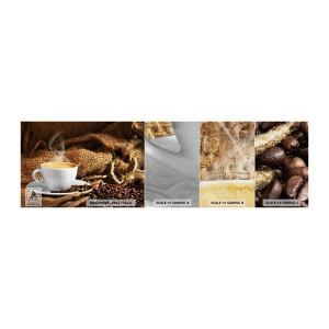 Fotobehang Monster Premium Canvas - De geur van mokka en de dikte van de honingvloeistof - Gastronomie, Koffie, kop koffie - 100x30 cm