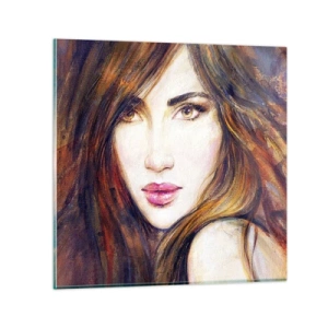 Schilderen op glas - Een dubbeltje voor je gedachten - 40x40 cm