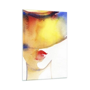 Schilderen op glas - Portret van een dame - 50x70 cm