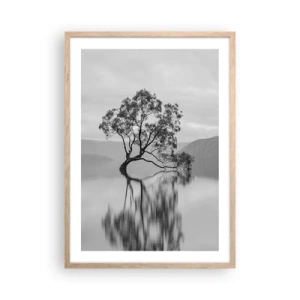 Een poster in een licht eiken lijst - Er is zo'n land - 50x70 cm