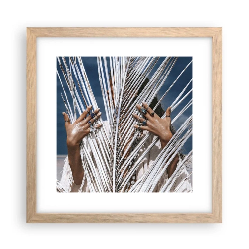 Een poster in een licht eiken lijst - Het meisje van de sjamaan? - 30x30 cm