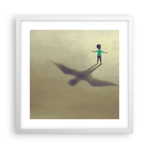 Poster in een witte lijst - De held van de toekomst - 40x40 cm