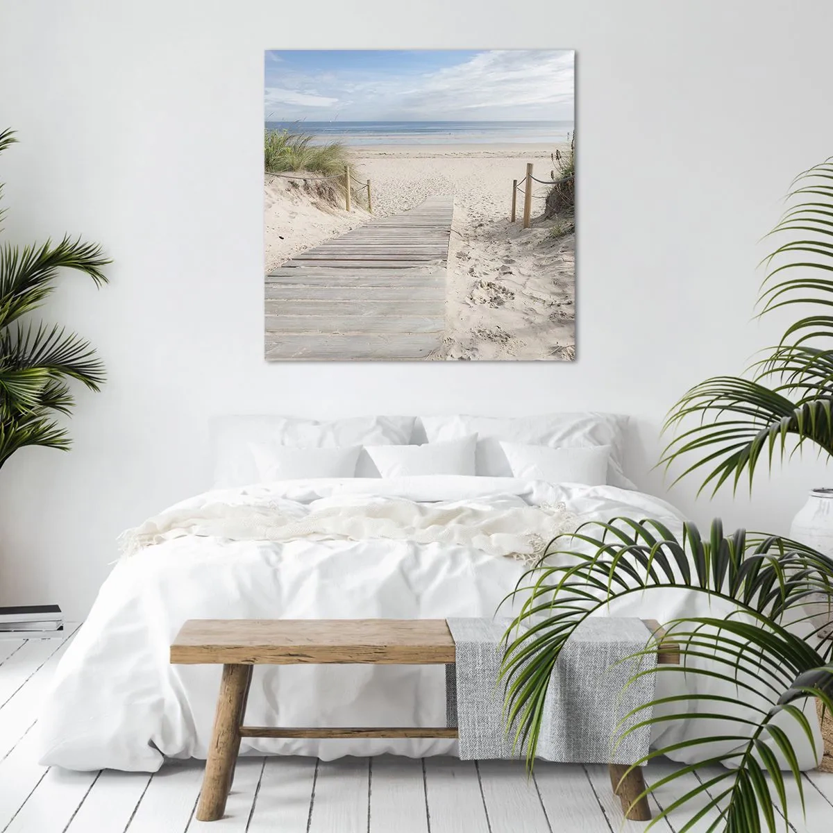 Schilderen op canvas - naar de horizon - 30x30 cm