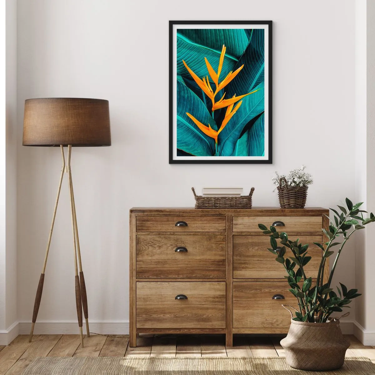 Poster in een zwarte lijst - Eden bloem - 70x100 cm