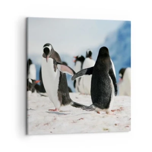 Schilderen op canvas - Dansen in de sneeuw - 50x50 cm