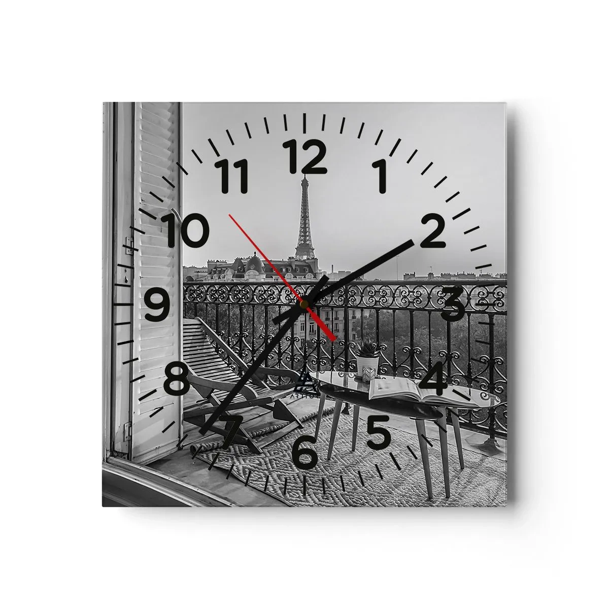 Wandklok - Klok - Parijs' namiddag - 30x30 cm