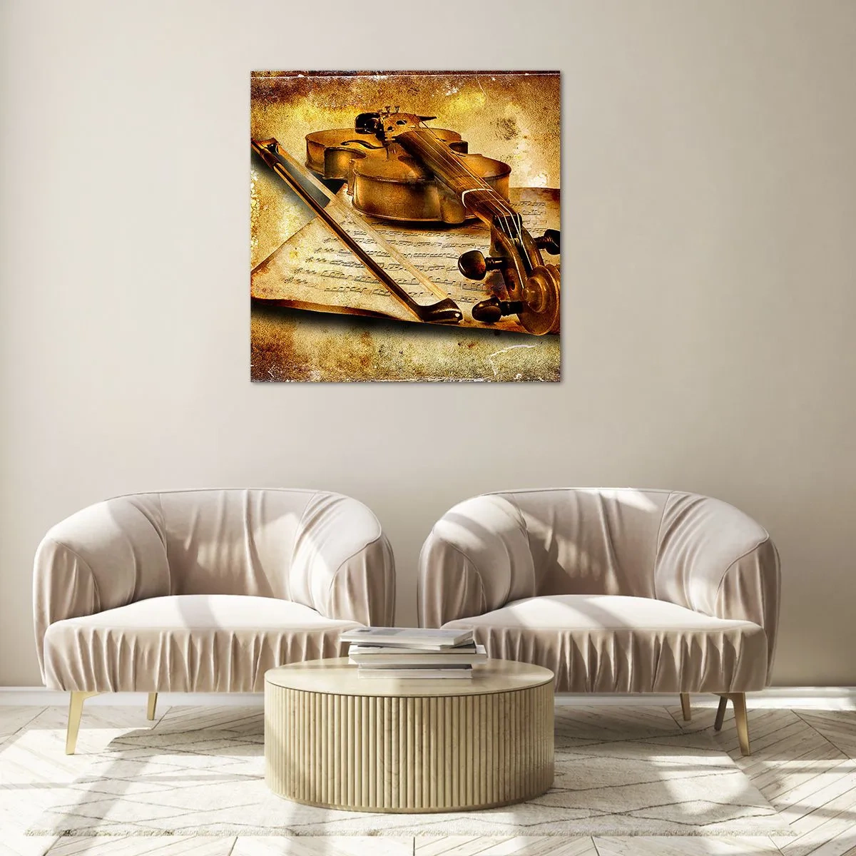 Schilderen op glas - Een virtuoos onmiddelijk nodig - 70x70 cm