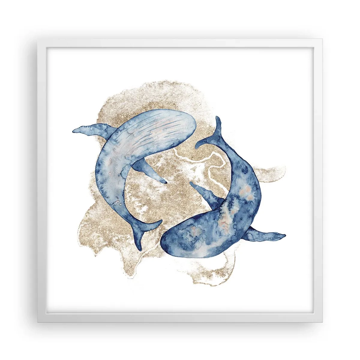 Poster in een witte lijst - Vriendschap of liefde? - 50x50 cm