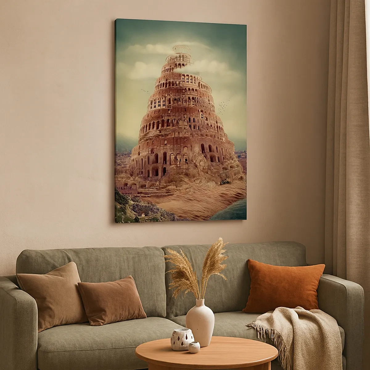 Schilderen op canvas - Toren van Babel - 50x70 cm