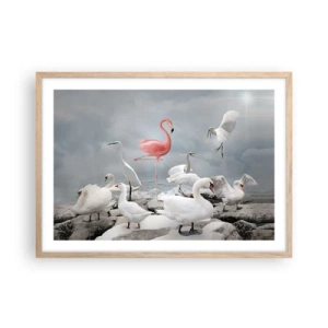 Een poster in een licht eiken lijst - Hoe ben ik hier terecht gekomen? - 70x50 cm