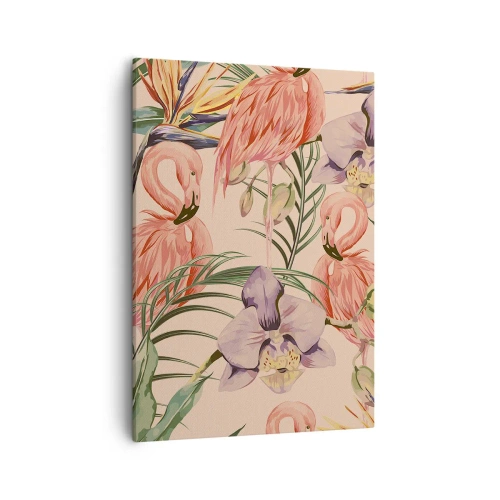 Schilderen op canvas - Roze ballet in bloemen - 50x70 cm