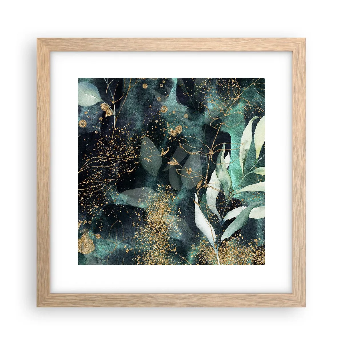 Een poster in een licht eiken lijst - Magische tuin - 30x30 cm