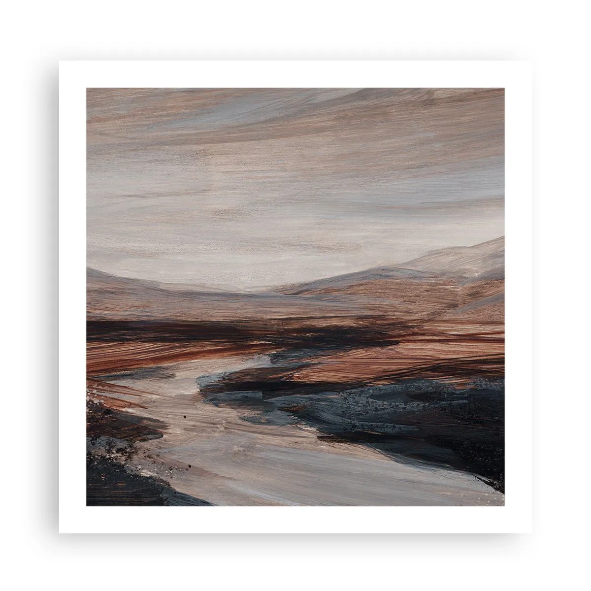 Poster - Een rustige vallei - 60x60 cm