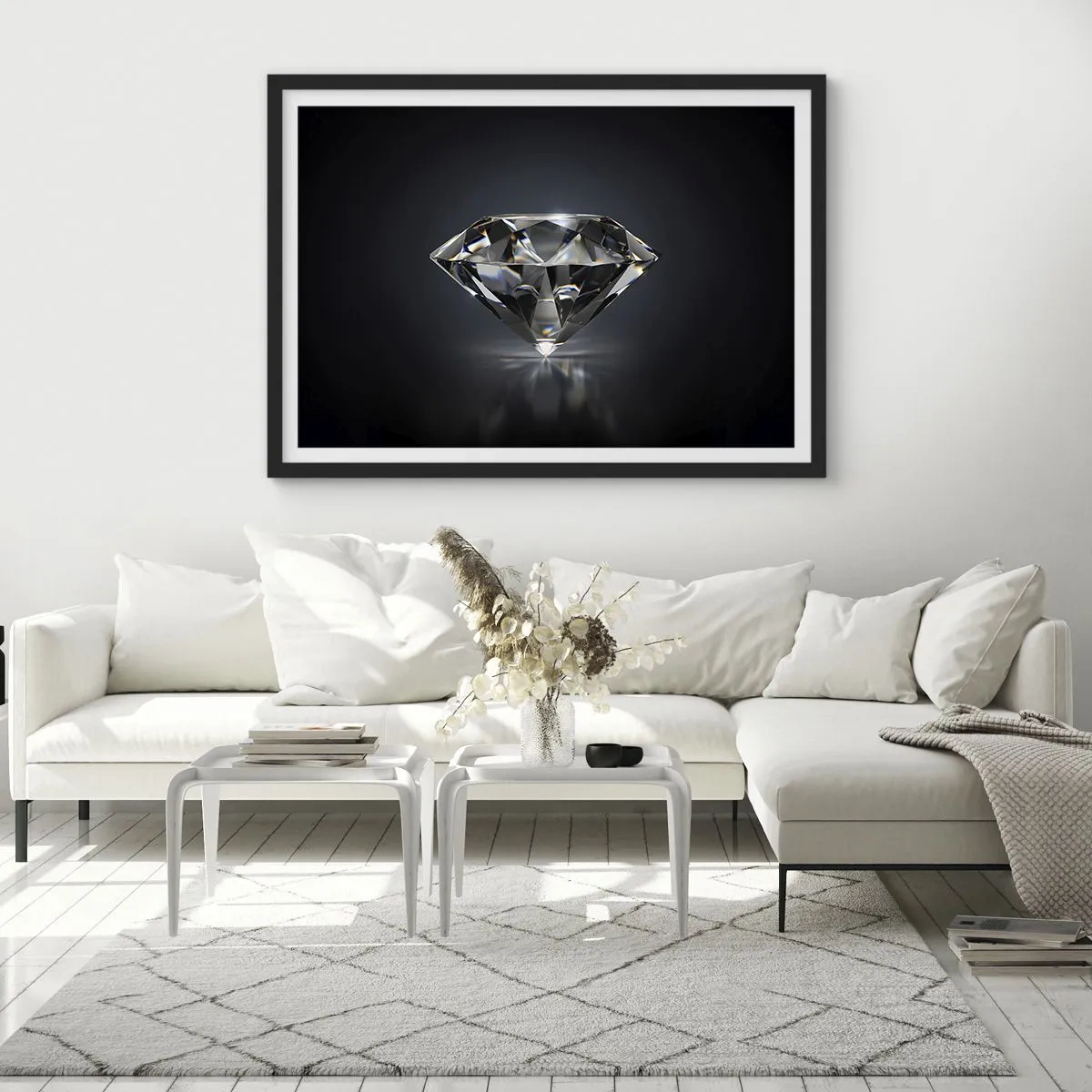 Poster in een zwarte lijst - Beste vriendinnen - 50x40 cm