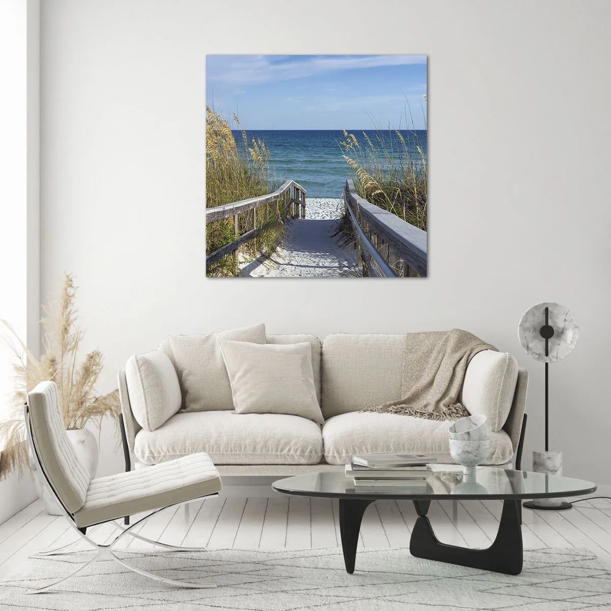 Schilderen op glas - In de zon, in de wind - 70x70 cm