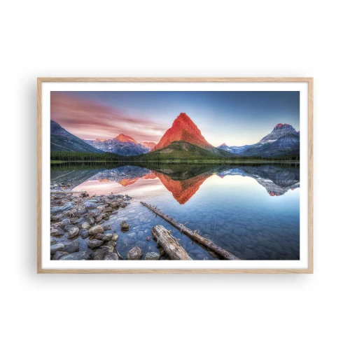 Een poster in een licht eiken lijst - Warmte en koude - 100x70 cm