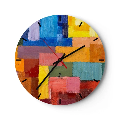 Wandklok - Klok - Elk is anders, allemaal kleurrijk - 40x40 cm