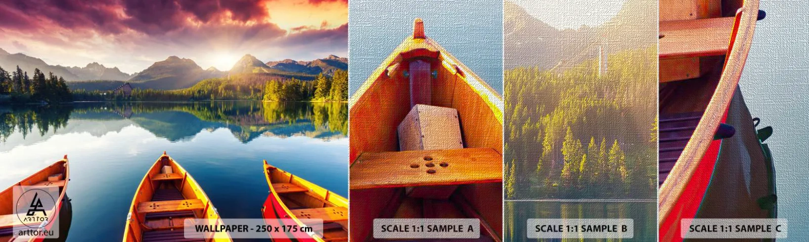 Fotobehang Monster Premium Canvas - Niets tegen de natuur - Landschap, Bergen, Kalmte - 100x30 cm