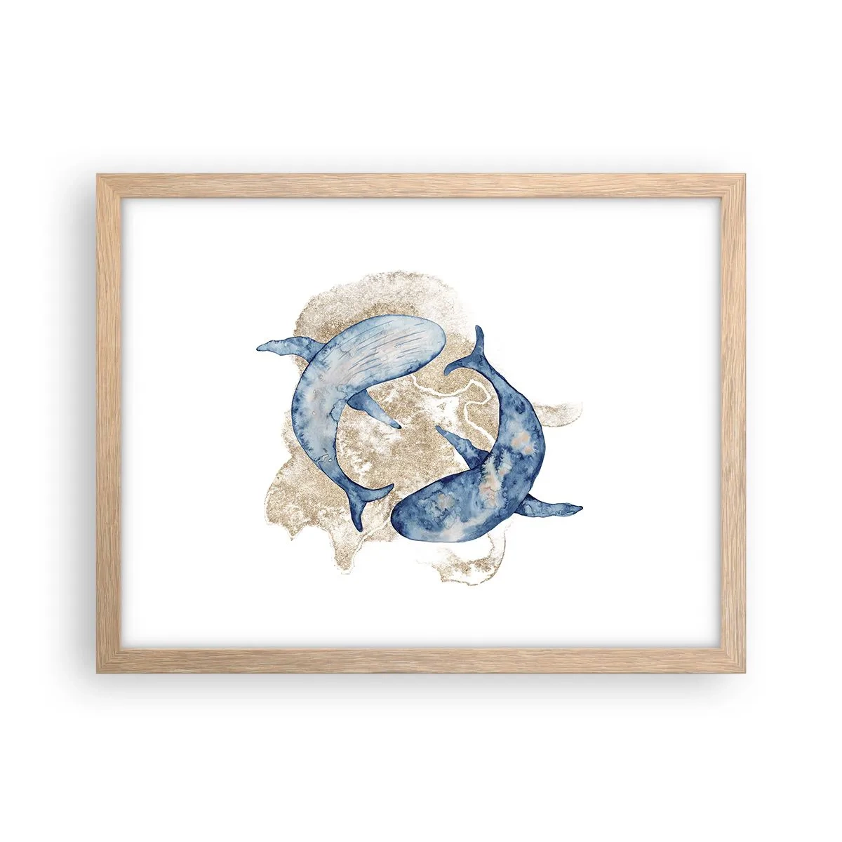 Een poster in een licht eiken lijst - Vriendschap of liefde? - 40x30 cm