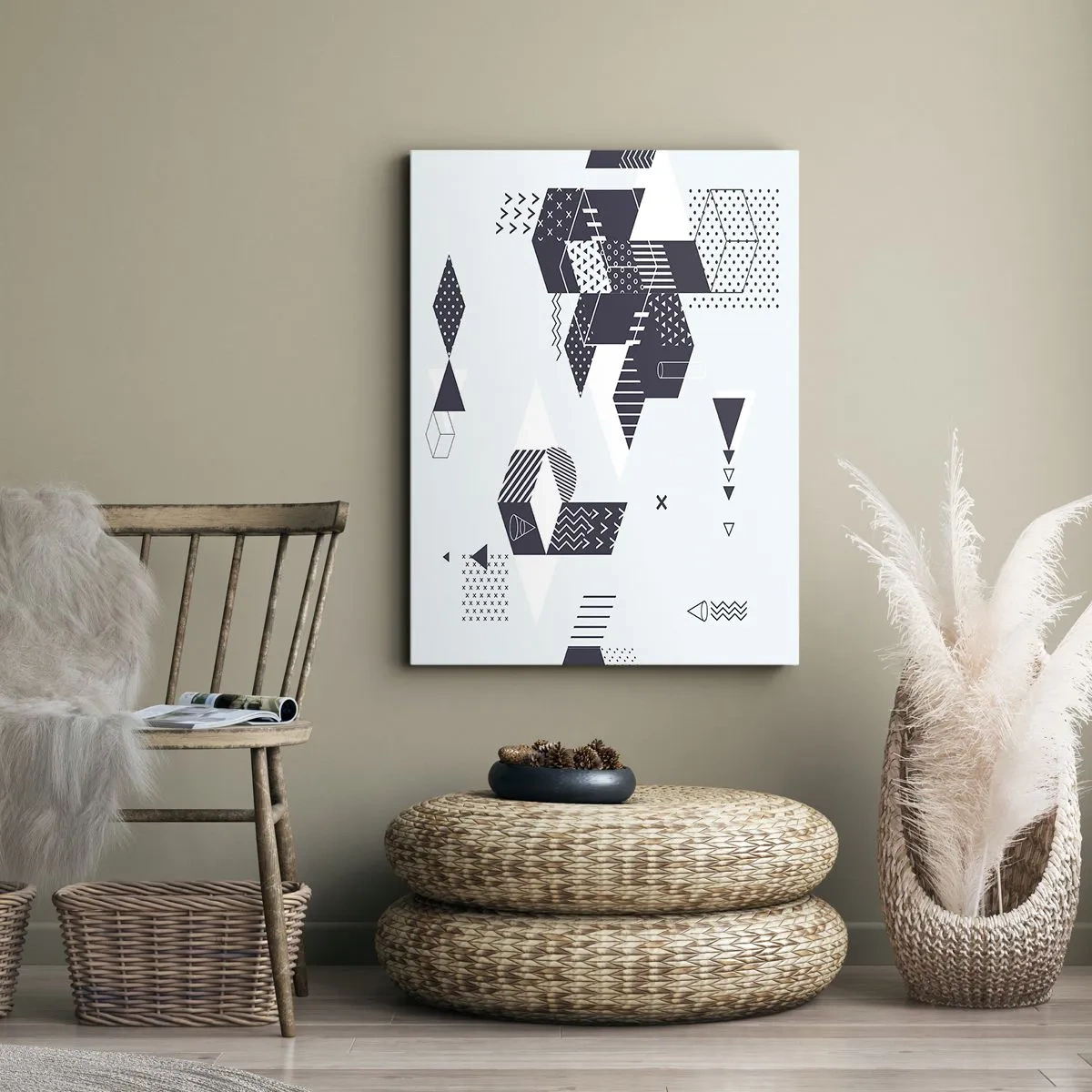 Schilderen op canvas - In de ziel van een wiskundige - 65x120 cm