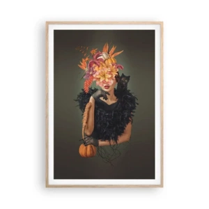 Een poster in een licht eiken lijst - De spreuk van een heks - 70x100 cm