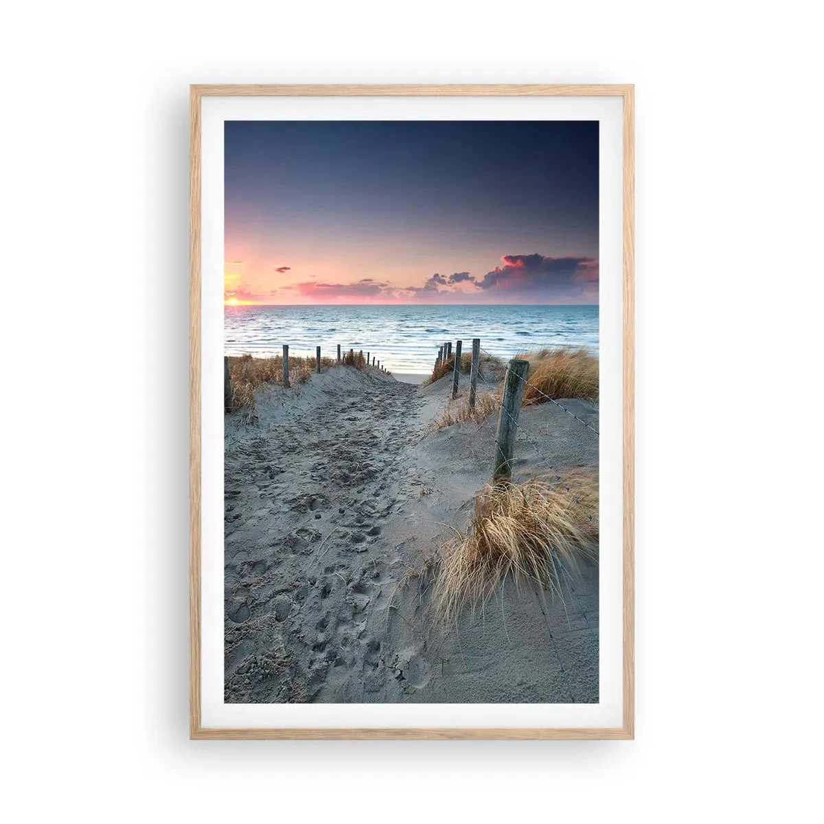 Een poster in een licht eiken lijst - Je liet een regenboog van licht stralend... - 61x91 cm