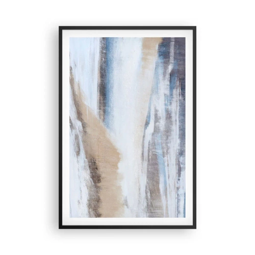 Poster in een zwarte lijst - Winterse compositie - 61x91 cm