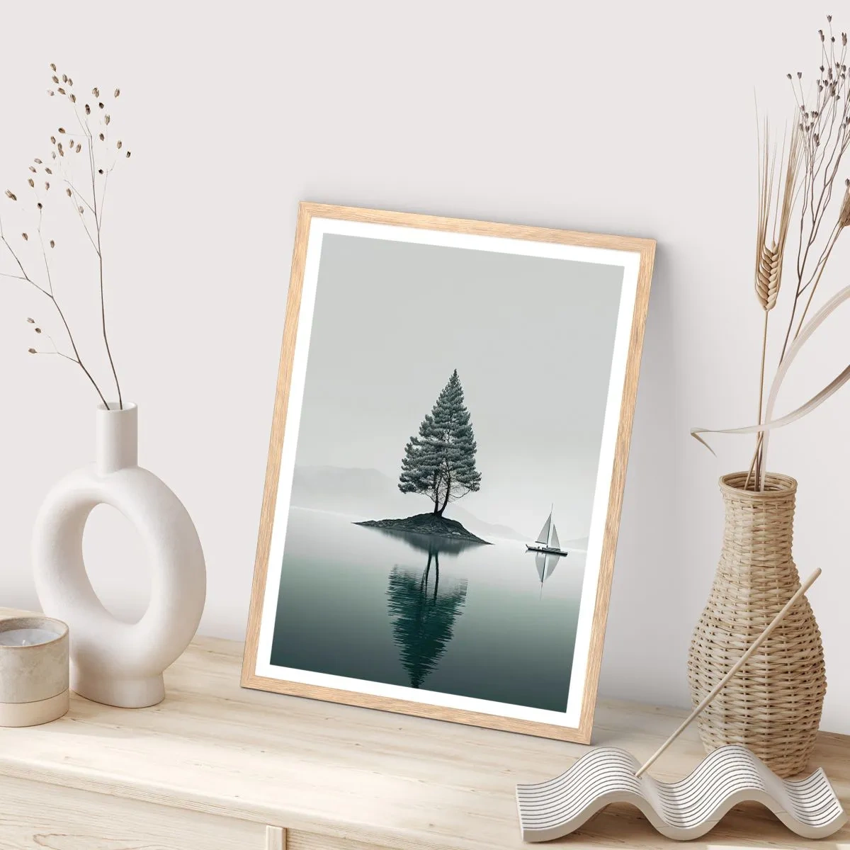 Een poster in een licht eiken lijst - Droom - 40x50 cm