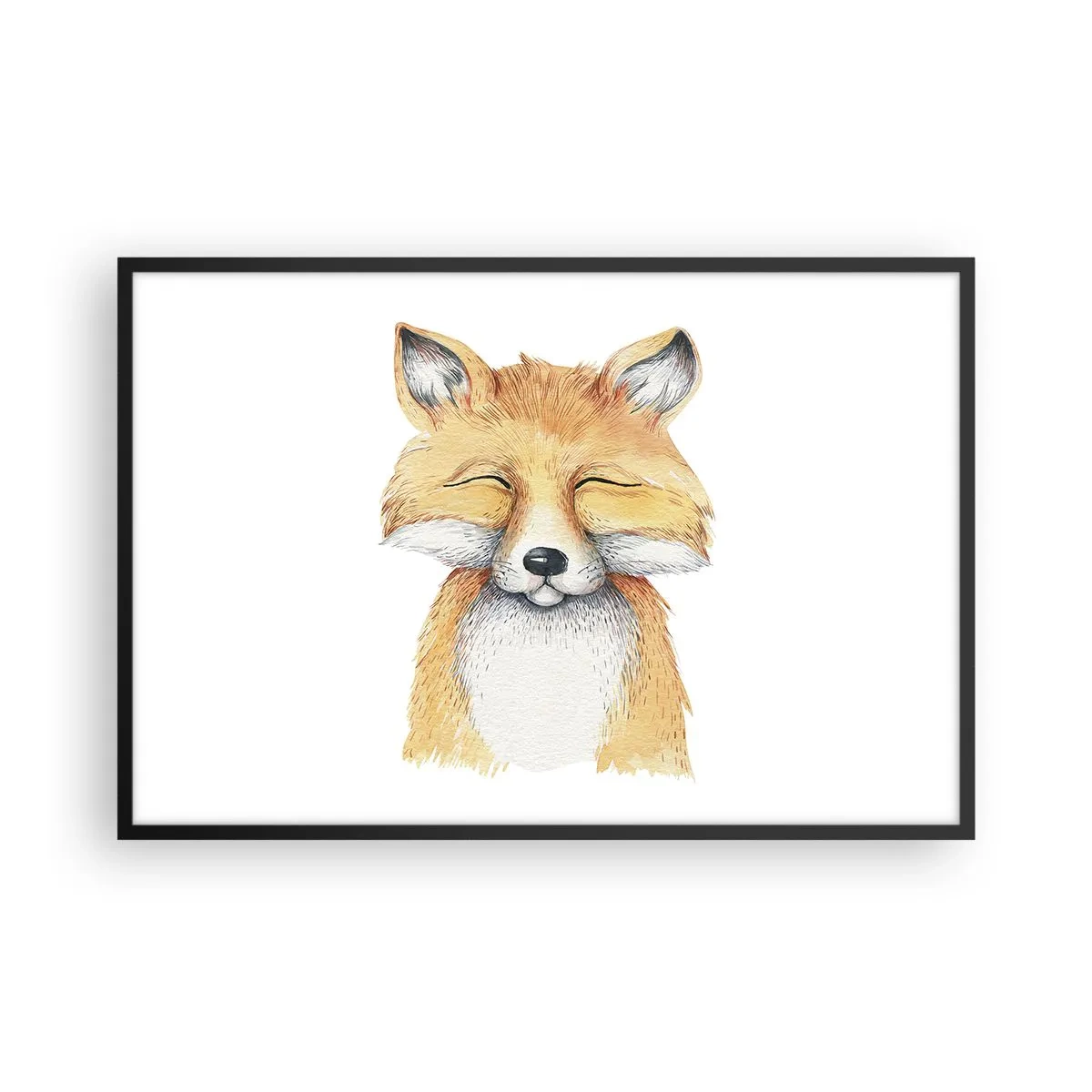 Poster in een zwarte lijst - Vossenstemmingen - 91x61 cm