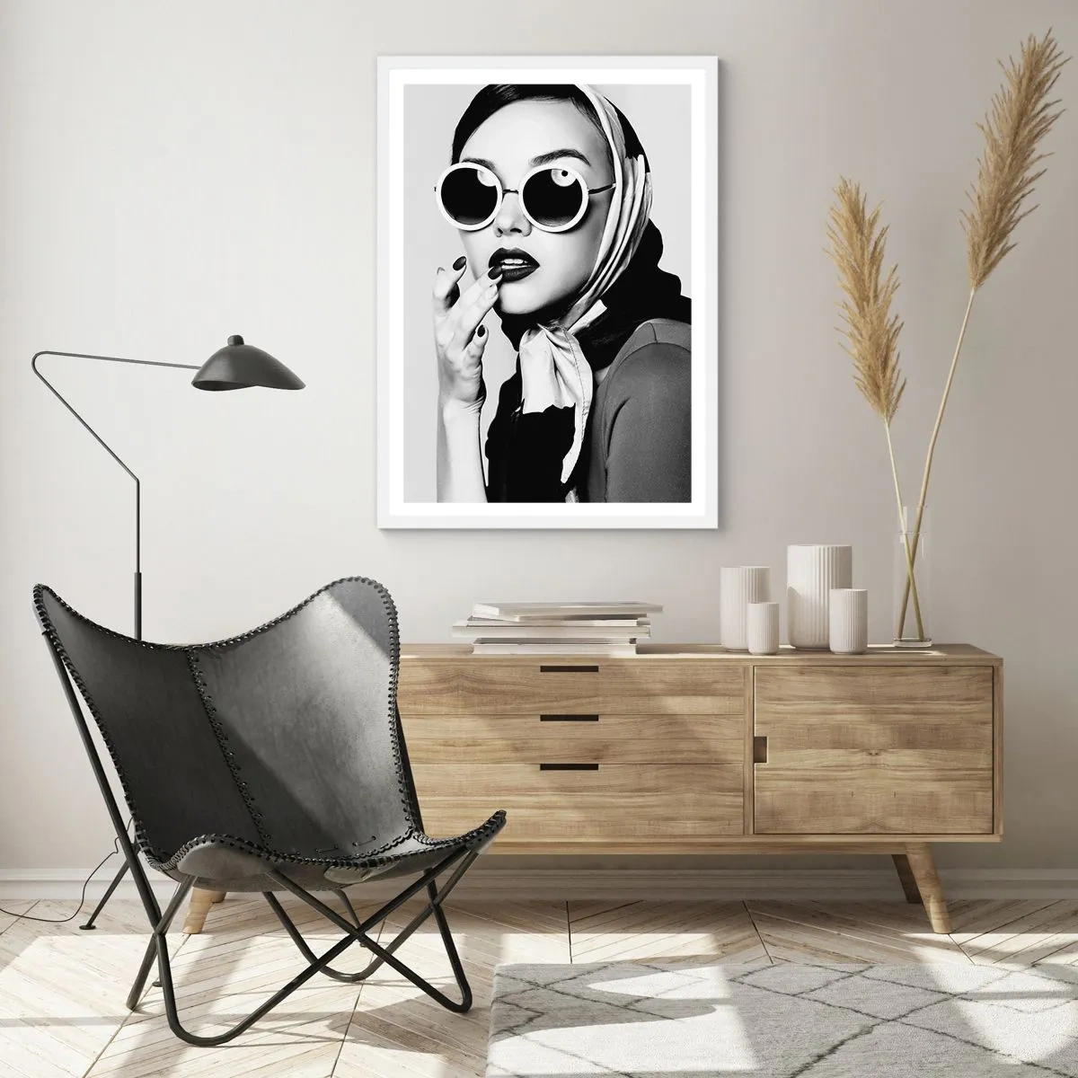 Poster in een witte lijst - Groeten uit de jaren 60 - 61x91 cm