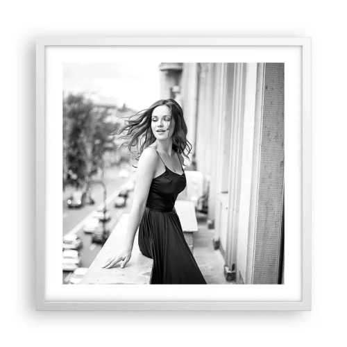 Poster in een witte lijst - Zeker een Parijzenaar - 50x50 cm